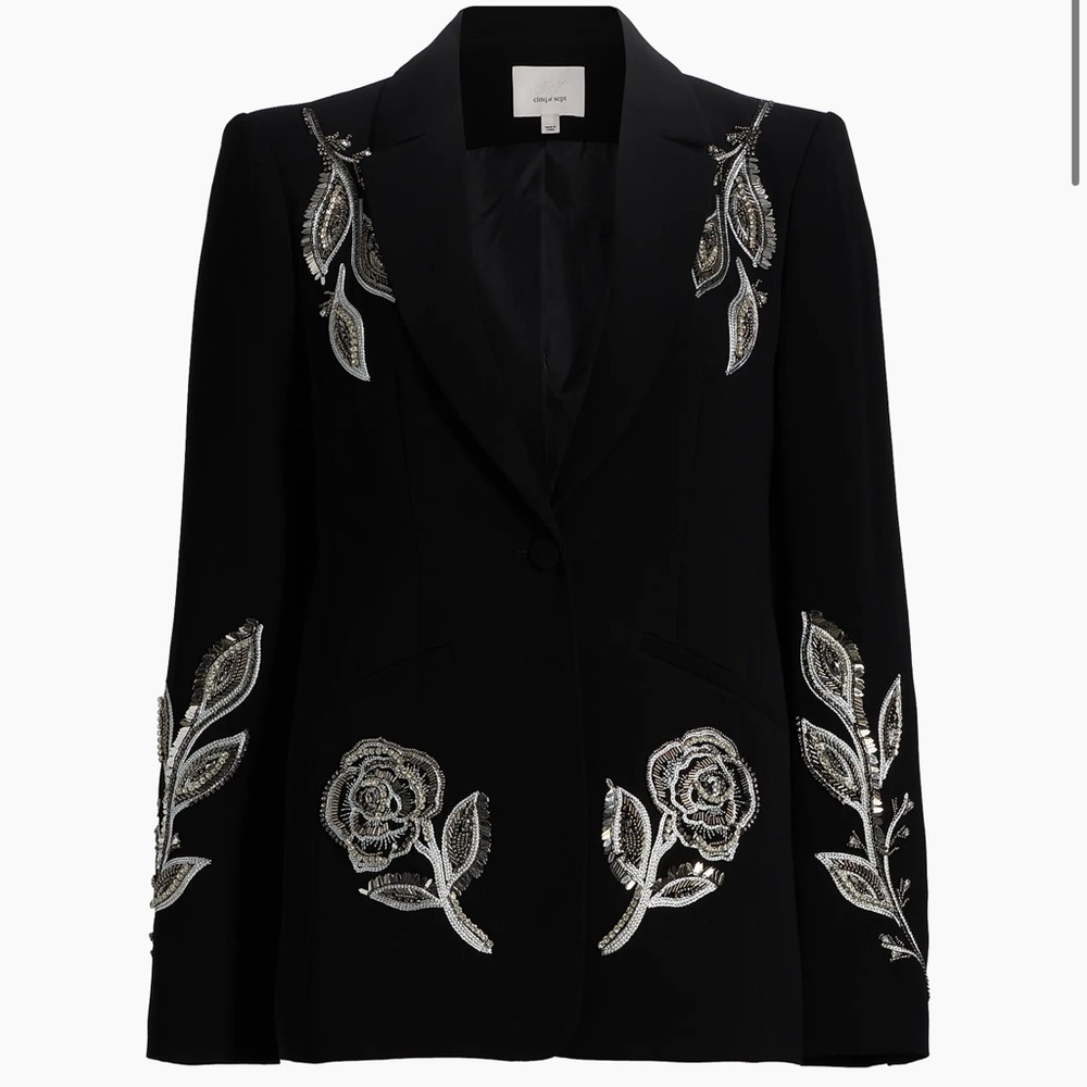 Cinq a Sept Karlie Beaded Paisley Blazer
